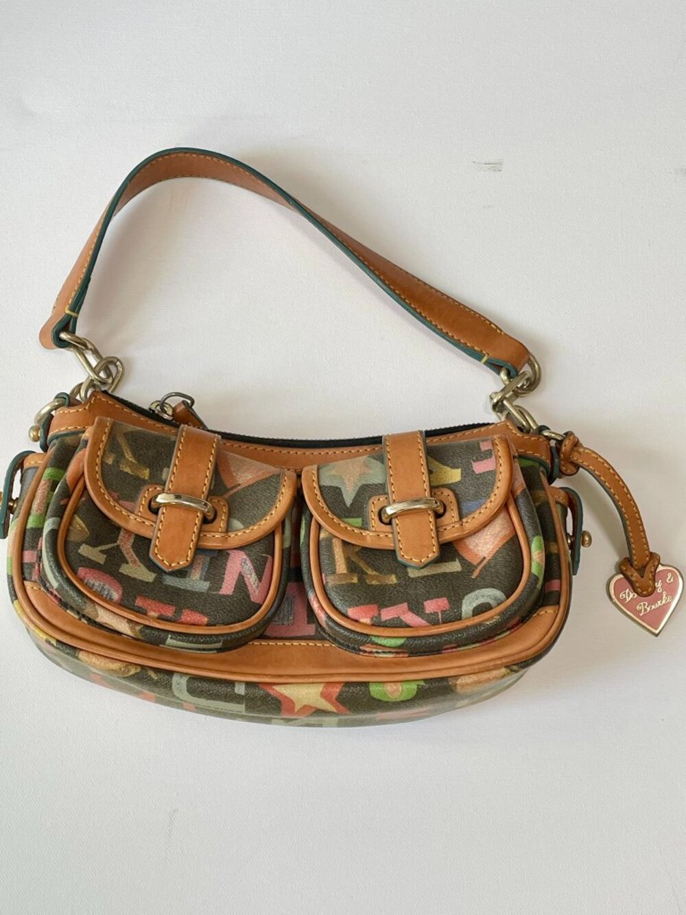 Dooney and Bourke Y2K Graffiti Logo Mini Bag Baguette